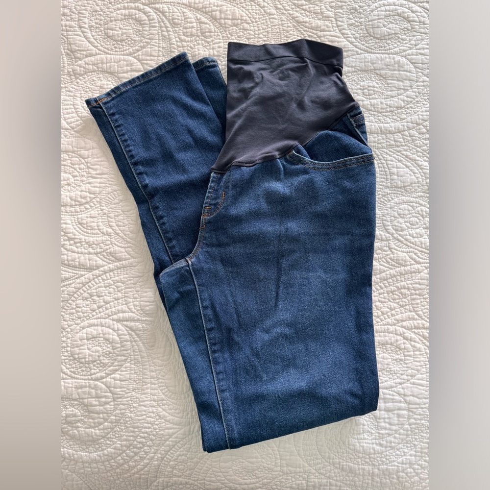 Maternity Jeans - Over the Belly Support - 8/Long